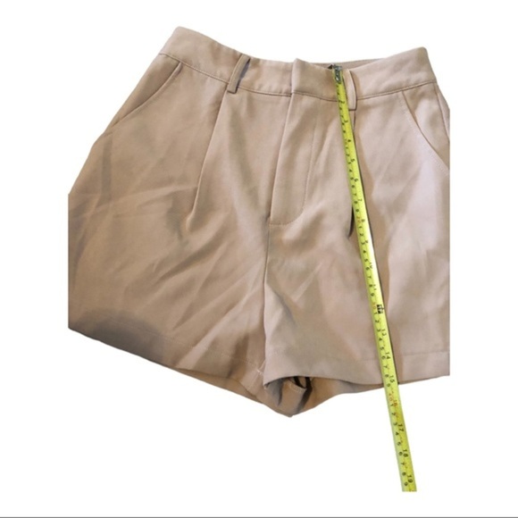7 Seven for all mankind taupe tan pocketed pleated trouser shorts size 4 new - Picture 7 of 12